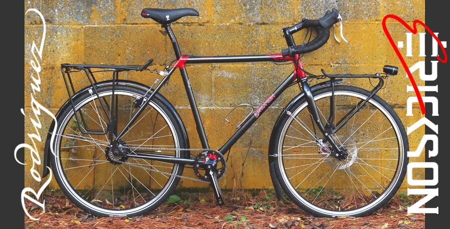 Custom Erickson touring commuter bicycle with Rohloff hub